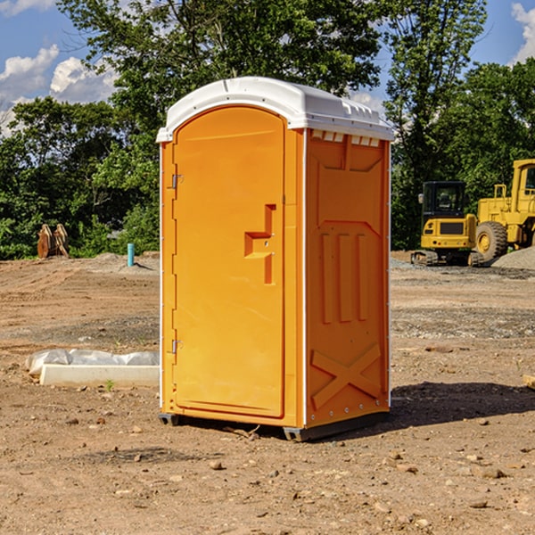 can i customize the exterior of the porta potties with my event logo or branding in Middletown Iowa